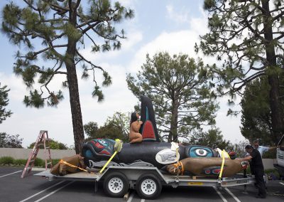 transported a 16 killer whale totem pole and two 8 seal poles